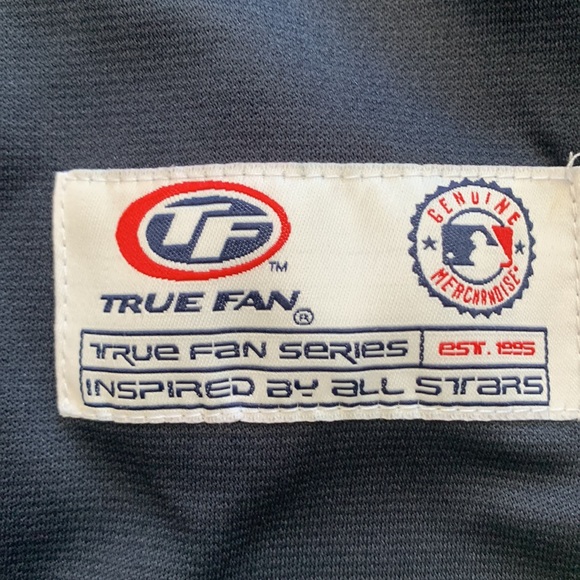 NEW YORK YANKEES jersey XL blue white gray Embroider lettering - Picture 4 of 10